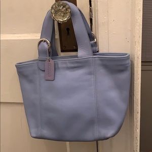 Coach Waverly baby blue leather purse  -  4133